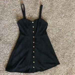 Forever 21 Contemporary black button down dress